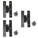 The Renovators Supply Inc. Forged Iron Cabinet Surface Mount Hinge in Black/Yellow | 3.5 H x 1.88 W x 0.13 D in | Wayfair 55974