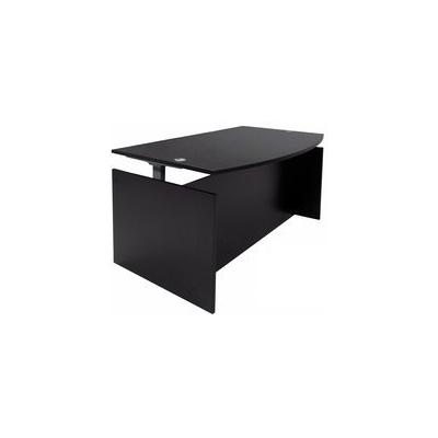 Black Adjustable Height Bow Front Desk