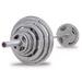 Body Solid Olympic Grip Weight Plate Set with Black Olympic Bar - 400 lb.