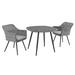 Endeavor 3-Pc Outdoor Patio Wicker Rattan Dining Set in Gray Gray - East End Imports EEI-3182-GRY-GRY-SET