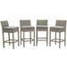 Conduit Bar Stool Outdoor Patio Wicker Rattan Set of 4 - East End Imports EEI-3602-LGR-GRY