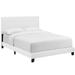 Amira Twin Upholstered Fabric Bed in White - East End Imports MOD-5999-WHI