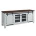 "Bennington 70"" Rustic Sliding Door Buffet Table Sideboard in White - East End Imports EEI-3490-WHI"