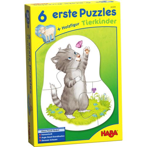 HABA 6 erste Puzzles - Tierkinder, bunt