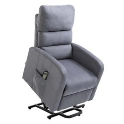 Homegear Microfibre Power Lift Riser Recliner Chair with Electric Recline and Remote - Charcoal