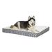 Quiet Time Defender Double Orthopedic Dog Bed, 33.75" L X 53.5" W X 11" H, Teflon Gray, X-Large, Gray / White