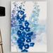 Charlton Home® 'Delphinium I' Wrapped Canvas Painting on Canvas Metal in Blue/White | 48 H x 32 W x 1.5 D in | Wayfair