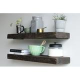 Loon Peak® Kylee Reclaimed Barn Wood Solid Wood Bracket Shelf Wood in Brown | 3 H x 48 W x 11 D in | Wayfair 7517DA2A60394681B41293EDE584FF57