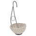 House of Silk Flowers Inc. Artificial Geranium Hanging Basket Fabric in Brown/White | 27 H x 20 W x 20 D in | Wayfair HF0649-WHT