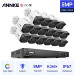 Kit de vidéosurveillance Annke 16CH Système de sécurité vidéo réseau Super hd PoE 5MP 16 caméras