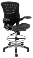 350 Lbs. Capacity ErgoFlex All-Mesh Office Stool - 23"-31" Seat Ht.