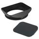 Haoge LH-B72T 72mm Square Rectangular Metal Screw-in Lens Hood with Cap for 72mm Canon Nikon Sony Leica Carl Zeiss Voigtlander Nikkor Panasonic Fujifilm Olympus Lens and Other 72mm Filter Thread Lens