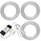 3 Pack | Bright 2.6W LED Under Cabinet Spot Lights & Driver Kit | Chrome & Natural White | Recessed Flush Mounted Fitting | Kitchen Worktop Countertop Cupboard Unit Down Light | Modern Round Lighting