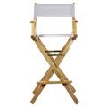 Casual Home Folding Director Chair w/ Canvas Solid Wood in Gray/White/Brown | 45.5 H x 23 W x 19 D in | Wayfair CHFL1215 33418011