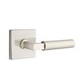 Emtek Hercules Privacy (Bed & Bath) Lever w/ Square Rosette in Gray | 2.5 H x 6 W x 2.0625 D in | Wayfair 5210HECUS15RH