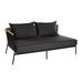 OASIQ Riad Patio Sectional w/ Cushions Wood/Metal/Natural Hardwoods/Rust - Resistant Metal/Sunbrella® Fabric Included in Gray/Brown | Wayfair