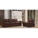 Westland and Birch Howard 2 Piece Leather Living Room Set Genuine Leather in Red/Brown | 37 H x 94 W x 43 D in | Wayfair Living Room Sets