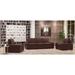 17 Stories Alburga 3 Piece Leather Living Room Set Genuine Leather in Brown | 37 H x 94 W x 43 D in | Wayfair Living Room Sets