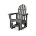 POLYWOOD® Plastic/Resin Adirondack Chair & Ottoman in Gray | 41.75 H x 28.5 W x 28.5 D in | Wayfair