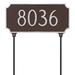 Montague Metal Products Inc. Double Sided Lawn Princeton Address Sign Plaque w/ Stakes Metal | 7.25 H x 15.75 W x 0.38 D in | Wayfair TSH-5-WG-LS