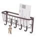 Rebrilliant Kelli Metal Wall Storage Organizer w/ Key Hooks & Mail Storage Metal | 8.5 H x 10.75 W x 2.5 D in | Wayfair