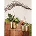 CosmoLiving by Cosmopolitan Modern 2-Piece Iron Hanging Planter Set Metal in Yellow | 11 H x 10 W x 13 D in | Wayfair 51927