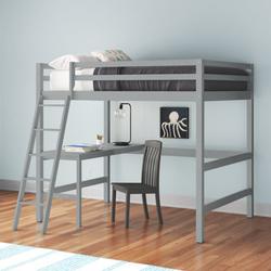 Viv + Rae™ Harold Full Platform Loft Bed w/ Built-in-Desk, Wood in Gray | 69.4 H x 57 W x 79.13 D in | Wayfair 1EC52ADA18BD4939A8729A361C28181A