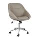 Orren Ellis Mcdougall Task Chair Upholstered, Leather in Gray/Brown | 34.65 H x 24.02 W x 25.59 D in | Wayfair FE24DDB316EE464F8DBFE2BC1EA63EB4