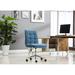 Ebern Designs Chiquia Task Chair Upholstered in Blue | 36.22 H x 20.08 W x 24.21 D in | Wayfair 6834CBDE8E0642A49F9A5C3037FD49BA