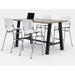 KFI Studios Midtown Rectangular Meeting Table & Chair Set Wood/Metal in White | 41 H x 72 W x 36 D in | Wayfair F3672-BMT3672-41-7960K-BR2300-P08-4