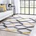 Yellow 63 x 0.4 in Area Rug - Well Woven Good Vibes Millie Gold Modern Zigzag Geometric 3D Textured Rug Polypropylene | 63 W x 0.4 D in | Wayfair