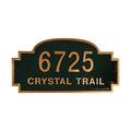 Montague Metal Products Inc. Chesterfield 2-Line Wall Address Plaque Metal | 8 H x 16 W x 0.32 D in | Wayfair PCS-143S-SIS-W