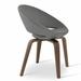 Papasan Chair - sohoConcept Crescent Plywood 23.75" Wide Papasan Chair Faux Leather/Upholstered/Metal in Gray/White/Brown | Wayfair DC10100-50