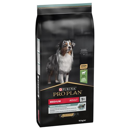 Sparpaket: 2x14kg PURINA PRO PLAN Medium Adult Lamm & Reis Sensitive Digestion Hundefutter trocken