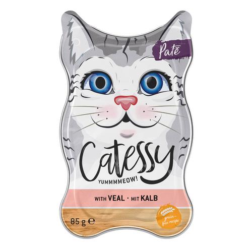 18x85g Catessy Schälchen Paté mit Kalb Katzenfutter
