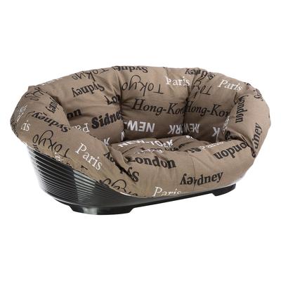 Set Größe 10 Ferplast Hundekorb Siesta Deluxe schwarz mit Überzug Sofà - Cities Hund