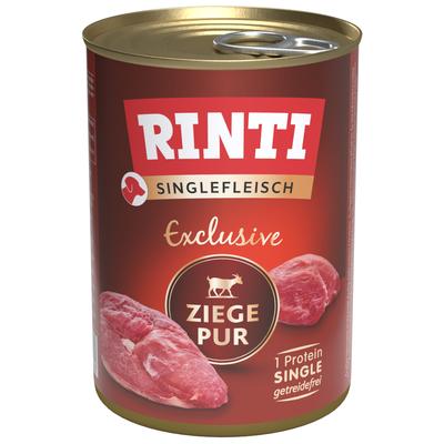 24x400g Exclusive Ziege pur Singlefleisch RINTI Hundefutter