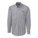 Men's Cutter & Buck Charcoal New York Jets Big Tall Logo Stretch Gingham Woven Button-Down Long Sleeve Shirt