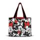 The Bradford Exchange Disney Mickey Mouse & Minnie Mouse Tote Bag –Features Collage Of Mickey Mouse & Minnie Mouse Sketch Art Plus Top Zipper, Fabric Lining With 1 Zipped Pocket, Charm. Exclusive To