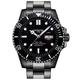 MASTOP Men Automatic Watch Classic Rotating Bezel Analog Watch Men's Diver Dress Watches Day Week Luxury Watch, Black, Diving Watch