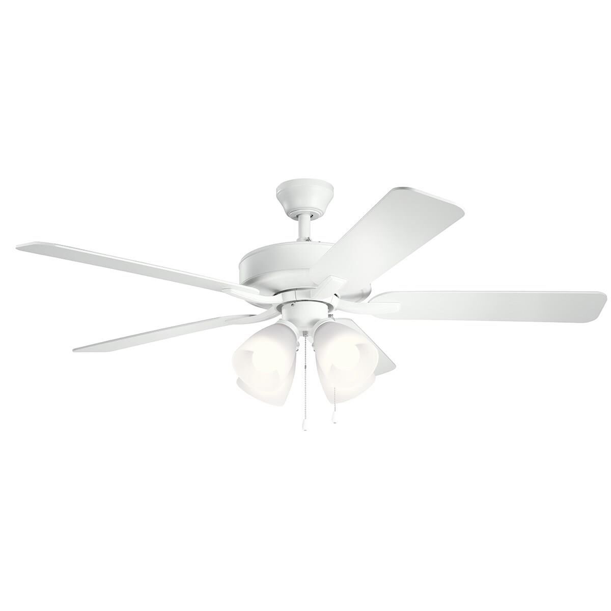 Kichler Lighting Basics 52 Inch Ceiling Fan with Light Kit - 330016MWH