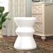 Brayden Studio® Oakside Ceramic Garden Stool Ceramic in Gray/White | 18.75 H x 14.3 W x 14.3 D in | Wayfair FC0549C209D649B39A3ACC2A42148F26