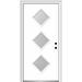 Verona Home Design Spotlight Steel Prehung Front Entry Door Metal in White | 80 H x 36 W x 1.75 D in | Wayfair ZZ353014L