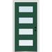 Verona Home Design 4-Lite Spotlight Painted Steel Prehung Front Entry Door Metal in White | 36 W in | Wayfair ZZ353710L