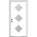 Verona Home Design Spotlight Steel Prehung Front Entry Door Metal in White | 80 H x 36 W x 1.75 D in | Wayfair ZZ355702L