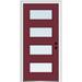 Verona Home Design 4-Lite Spotlight Painted Steel Prehung Front Entry Door Metal in White | 80 H x 36 W x 1.75 D in | Wayfair ZZ351010L