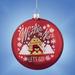 The Holiday Aisle® 4" Red Angry Birds "Winter Is Here" Christmas Disc Ornament Plastic in Red/White | 1 H x 4 W x 4 D in | Wayfair