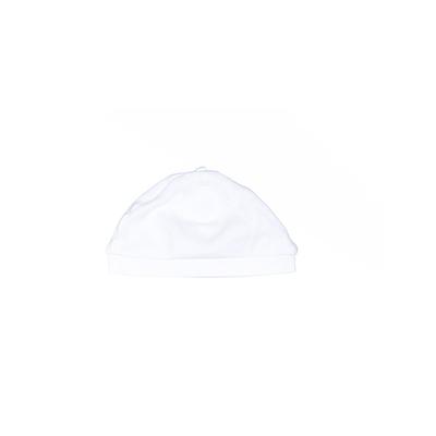 Hat: White Solid Accessories - Size Newborn
