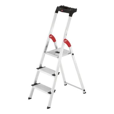 Hailo Alu-Stehleiter »L80 ComfortLine« 3 Stufen silber