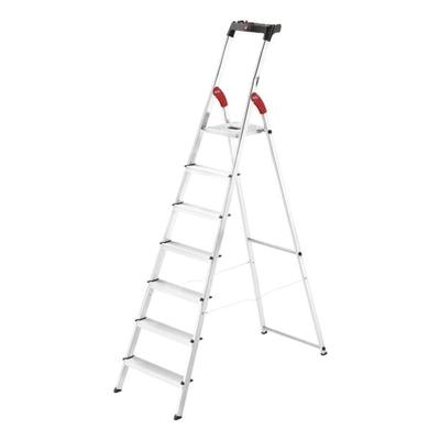 Alu-Stehleiter »L60 StandardLine« 7 Stufen silber, Hailo, 212 cm